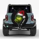 Grinch Hide Xmas Zipper Car Spare Tire Cover