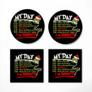 Grinch My Day Ceramic Decor Coaster - Gift Idea