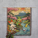 Grookey Scorbunny Sobble Pokemon Woven Throw Blanket