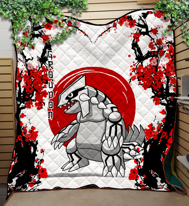 Groudon Pokemon Japan Style Quilt Blanket