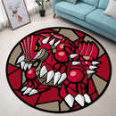 Groudon Pokemon Stained Glass Round Rug