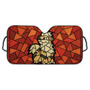 Growlithe Pokemon Stained Glass Custom Car Windshield Sunshades