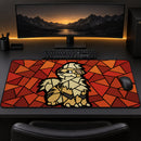 Growlithe Pokemon Stained Glass Desk Mat