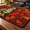 Growlithe Pokemon Stained Glass Desk Mat
