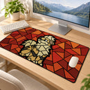 Growlithe Pokemon Stained Glass Desk Mat