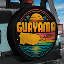 Guayama Puerto Rico Map Sunset Car Spare Tire Cover