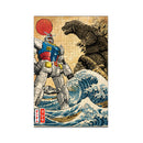 Gundam vs God The Great Wave Art Jigsaw Puzzle