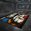 Gundam Face Retro Rectangular Area Rug
