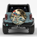 Gundam Godzilla The Great Wave Art Car Spare Tire Cover