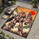 Gundam Japan Art Rectangular Area Rug