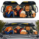 Gwen Tennyson x Grandpa Max x Ben Tennyson Ben 10 Car Auto Sunshades