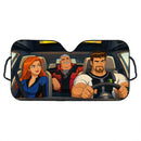 Gwen Tennyson x Grandpa Max x Ben Tennyson Ben 10 Car Auto Sunshades