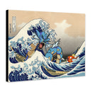 Gyarados Magikarp The Great Wave Japan - Living Room - Canvas Wall Art - Print - Wall Decor