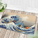 Gyarados Magikarp The Great Wave Japan Doormat Home Decor