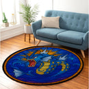 Gyarados Pokemon Stained Glass Round Rug