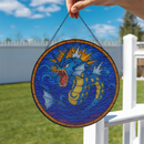 Gyarados Pokemon Sun Stained Glass Suncatcher