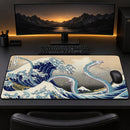 Haku Dragon Ghibli Studio Spirited Away The Great Wave Japan Desk Mat