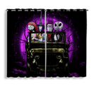 Halloween Nightmare Before Christmas Moonlight Drive Jeep Funny Window Curtain