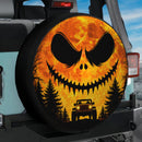 Halloween Jack Skellington Full Moon Car Spare Tire Cover With Camera Hole
