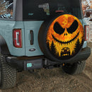 Halloween Jack Skellington Full Moon Car Spare Tire Cover With Camera Hole