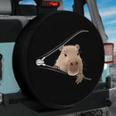Capybara Unzipped Jeep Car Spare Tire Cover