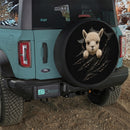 Happy Alpaca Tearing Car Spare Tire Cover