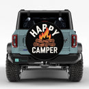 Happy Camper Campfire Jeep Car Spare Tire Cover