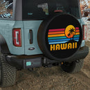 Sunset Retro Hawaii Car Spare Tire Cover