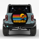 Sunset Retro Hawaii Car Spare Tire Cover
