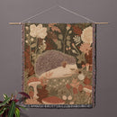 Hedgehog Forest Animal Woven Throw Blanket