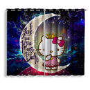 Hello Kitty Love You To The Moon Galaxy Window Curtain