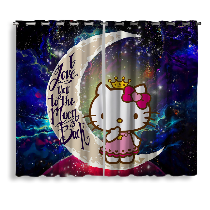 Hello Kitty Love You To The Moon Galaxy Window Curtain