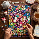 Hello Kitty And Friends Love Stained Glass Jigsaw Puzzle