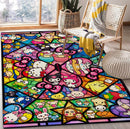 Hello Kitty And Friends Love Stained Glass Rectangular Area Rug