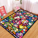 Hello Kitty And Friends Love Stained Glass Rectangular Area Rug