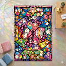 Hello Kitty And Friends Love Stained Glass Rectangular Area Rug