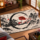 Hello Kitty Japan Ink Style Rectangular Area Rug