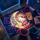 Hello Kitty Love You To The Moon And Back Rectangular Area Rug
