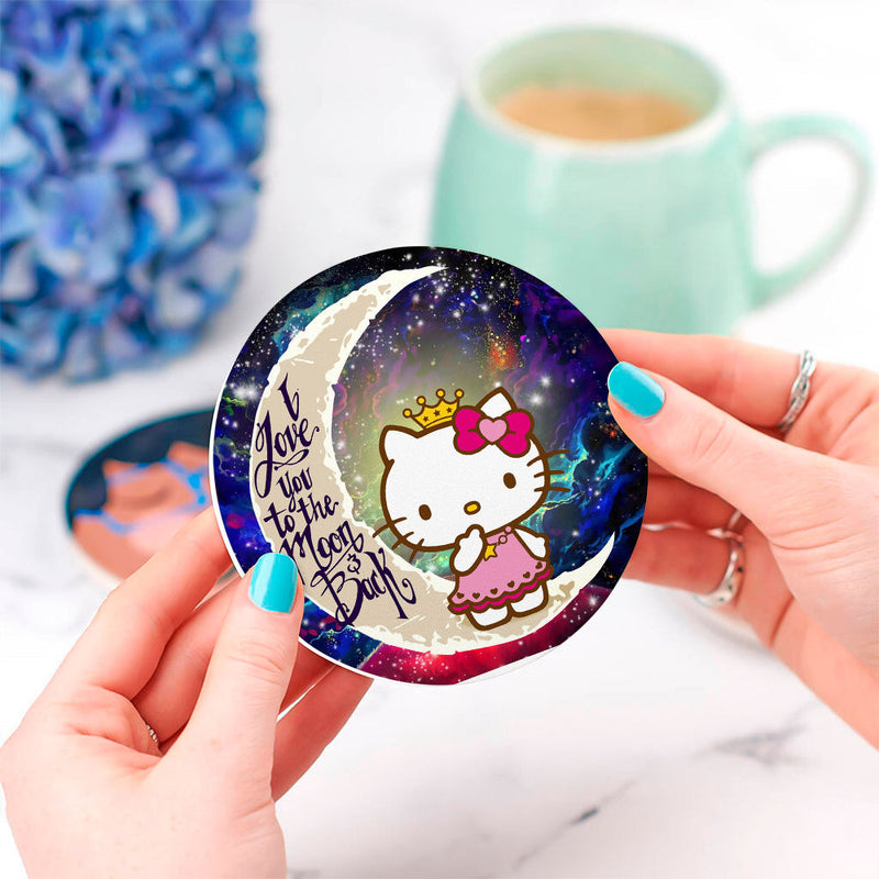 Hello Kitty Love You To The Moon Galaxy Ceramic Decor Coaster - Gift Idea