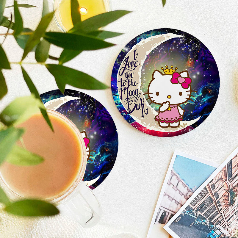 Hello Kitty Love You To The Moon Galaxy Ceramic Decor Coaster - Gift Idea