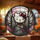 Hello Kitty Angle Stained Glass Suncatcher
