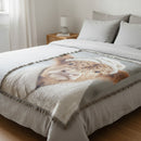 Highland Cow Wrapped In Towel Woven Throw Blanket