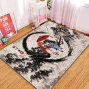 Himura Kenshin x Kaoru Kamiya Rurouni Kenshin Japan Ink Style Rectangular Area Rug