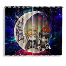 Hinata And Tobio Haikyuu Love You To The Moon Galaxy Window Curtain