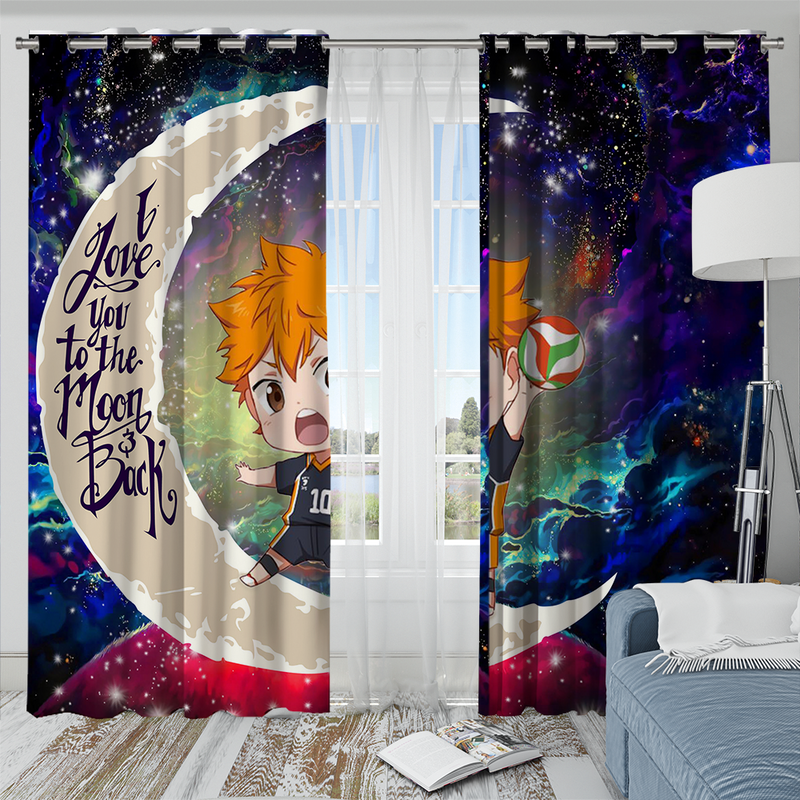 Hinata Haikyuu Love You To The Moon Galaxy Window Curtain