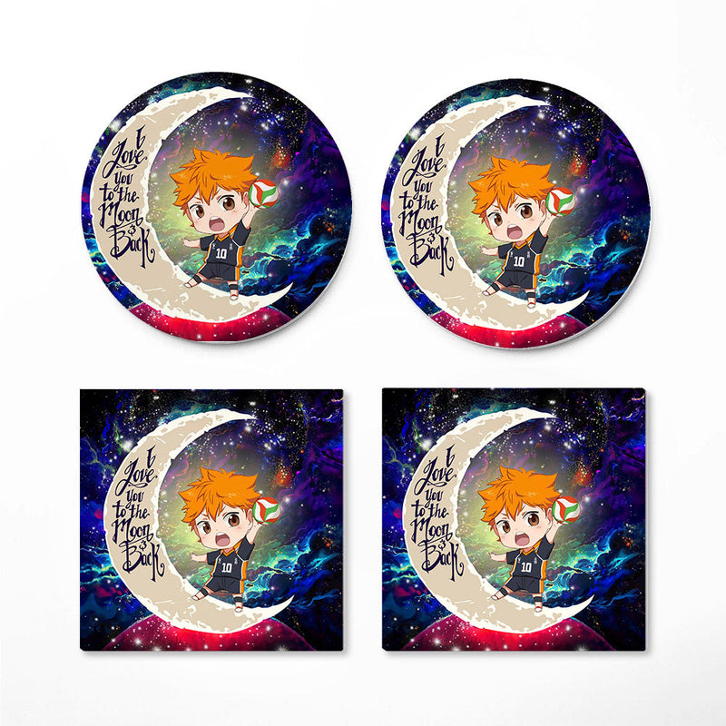 Hinata Haikyuu Love You To The Moon Galaxy Ceramic Decor Coaster - Gift Idea