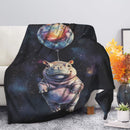 Hippo Watercolor Star Night Premium Blanket