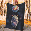 Hippo Watercolor Star Night Premium Blanket