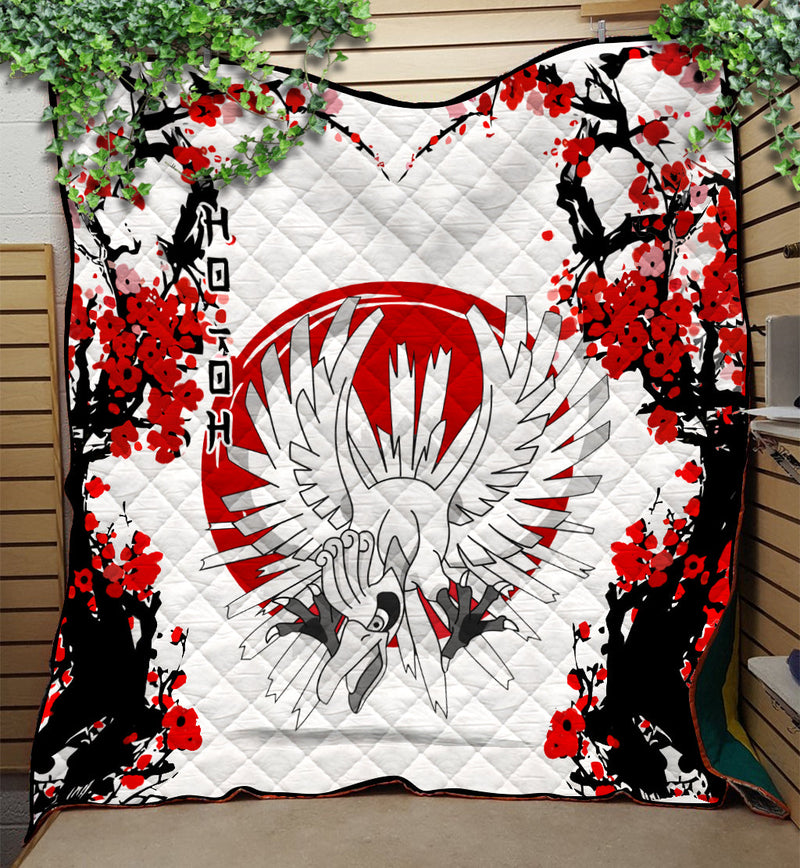 Ho Oh Pokemon Japan Style Quilt Blanket