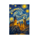 Hogwarts Castle Under Starry Night Jigsaw Puzzle
